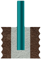 Бетонирование стойки