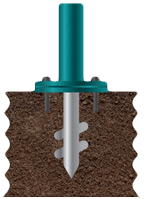 Крепление столба болтами